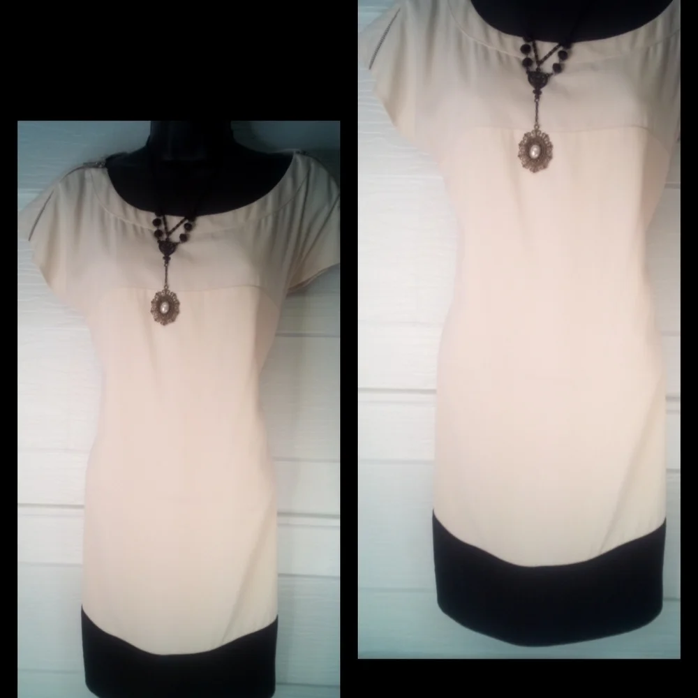 LOVE 21 Cream and Black Dress.23 - Picture 2 of 7